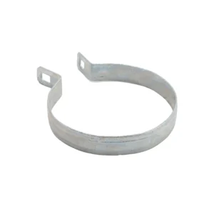 Chain Link 4 1/2" [4 1/2 OD] Beveled Brace Band [12 Gauge] - Rail End Band (Galvanized Steel)